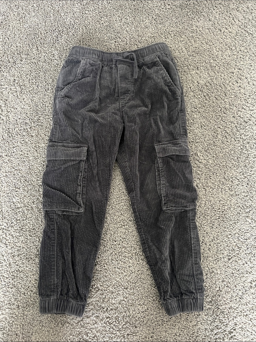 H&M Dark Gray Corduroy Cargo Joggers